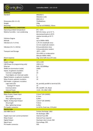 datasheet controllino