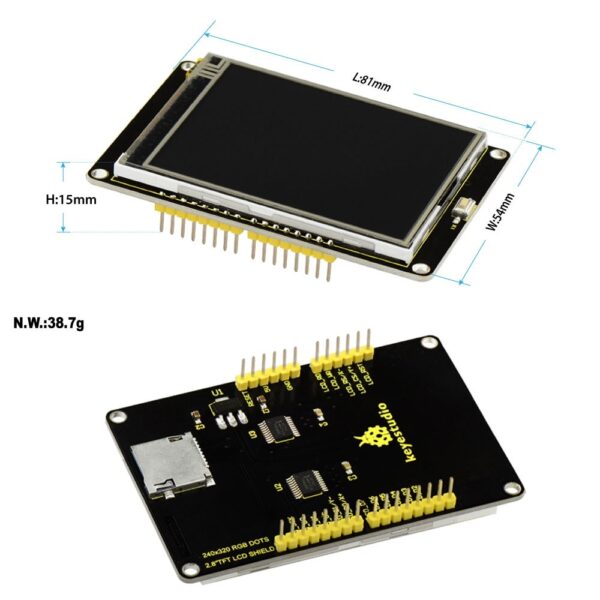 Shield LCD TFT 2.8 pouces 240 x 320 pour Arduino UNO R3