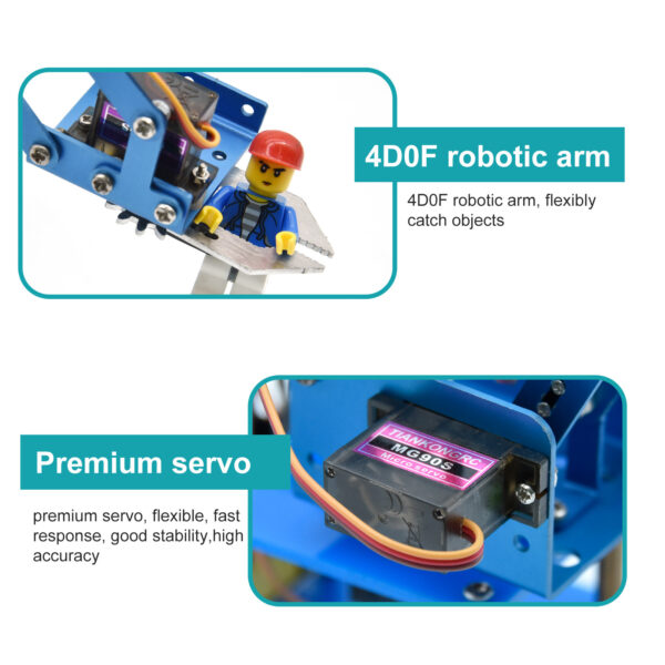 Kit bras mécanique 4DOF 2 pour Arduino